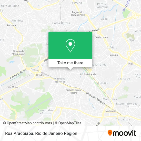Rua Aracoiaba map