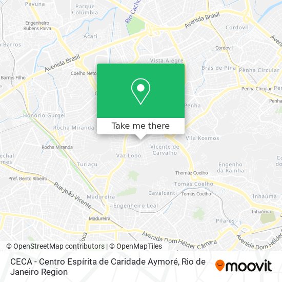 Mapa CECA - Centro Espírita de Caridade Aymoré