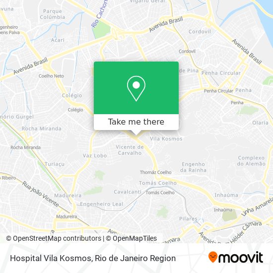 Hospital Vila Kosmos map