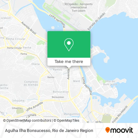 Agulha Ilha Bonsucesso map