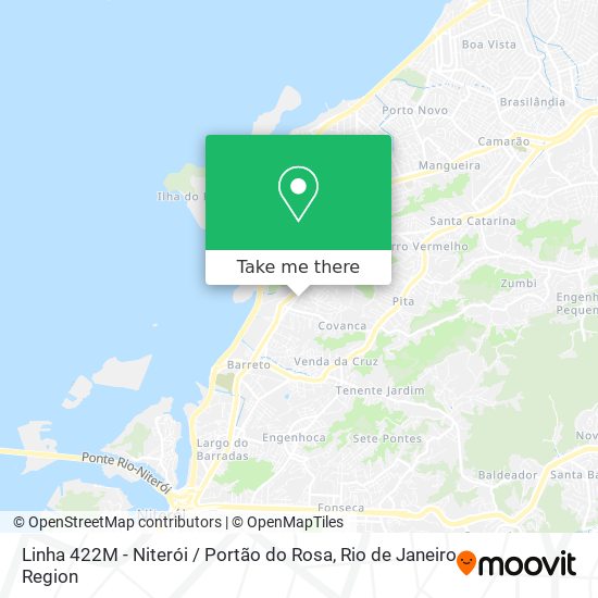 Mapa Linha 422M - Niterói / Portão do Rosa