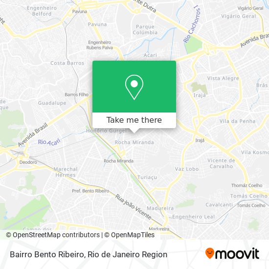 Mapa Bairro Bento Ribeiro