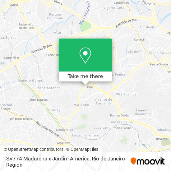 SV774 Madureira x Jardim América map