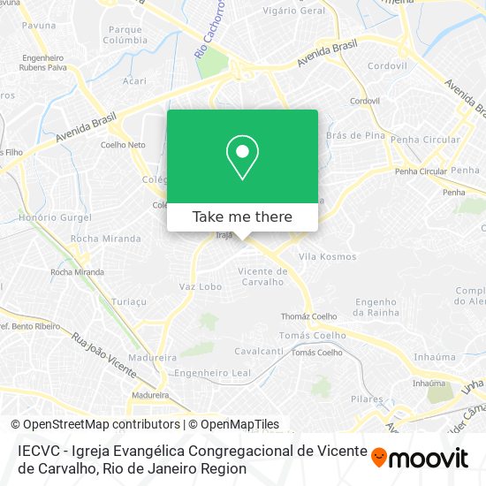 Mapa IECVC - Igreja Evangélica Congregacional de Vicente de Carvalho