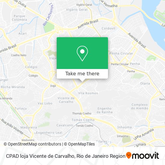 CPAD loja Vicente de Carvalho map