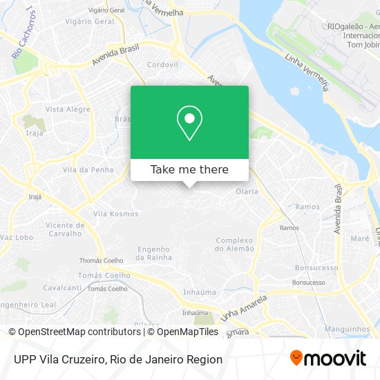 UPP Vila Cruzeiro map