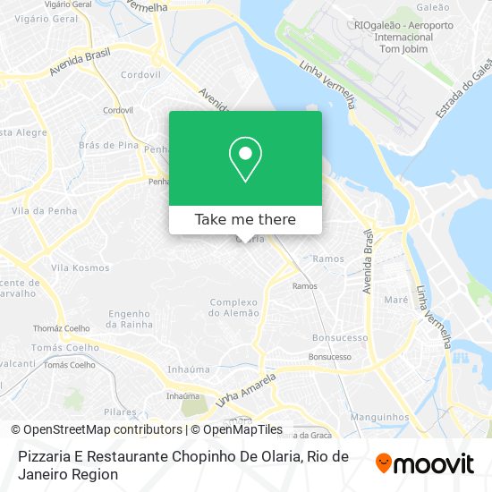 Mapa Pizzaria E Restaurante Chopinho De Olaria