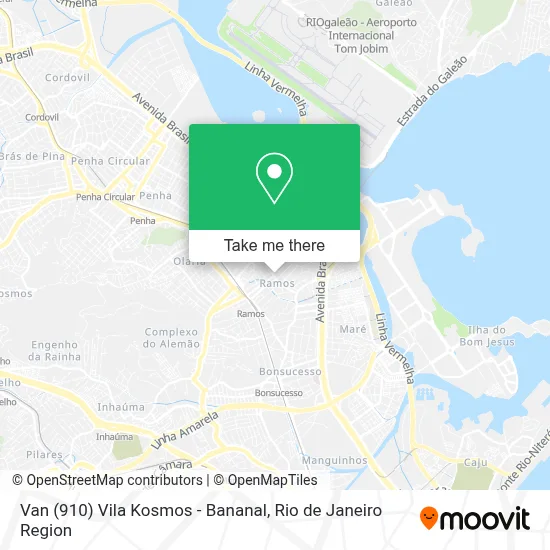 Van (910) Vila Kosmos - Bananal map