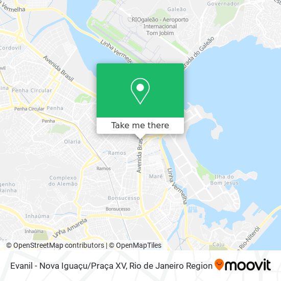 Evanil - Nova Iguaçu/Praça XV map