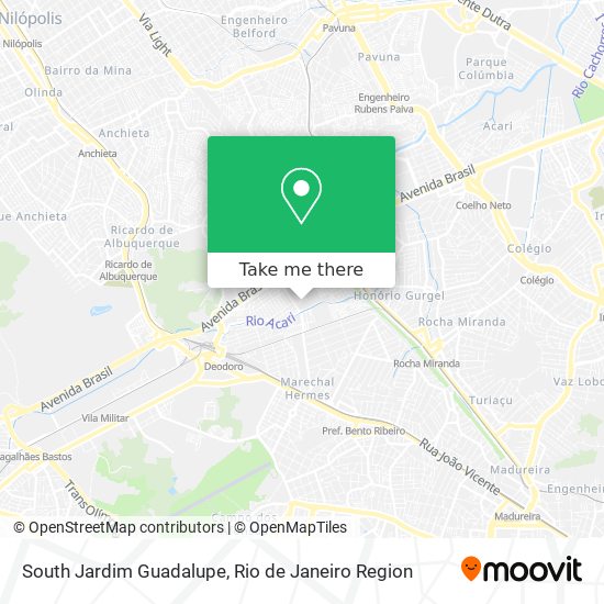 South Jardim Guadalupe map