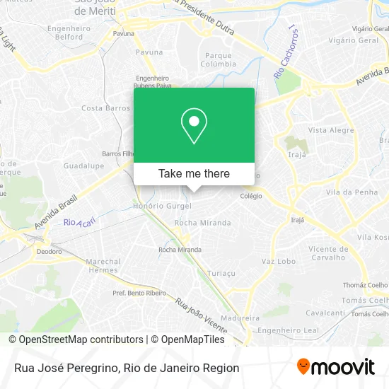 Rua José Peregrino map