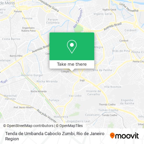 Tenda de Umbanda Caboclo Zumbi map