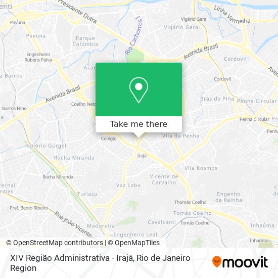 XIV Região Administrativa - Irajá map