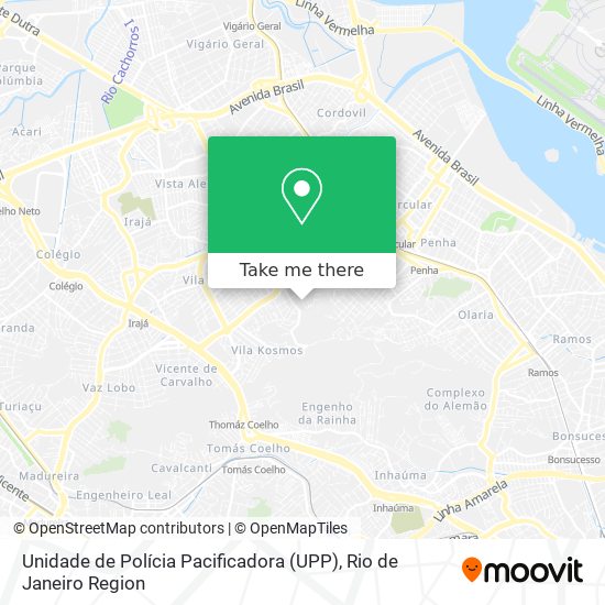 Unidade de Polícia Pacificadora (UPP) map