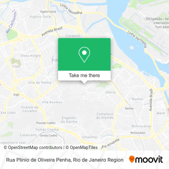 Rua Plinio de Oliveira Penha map