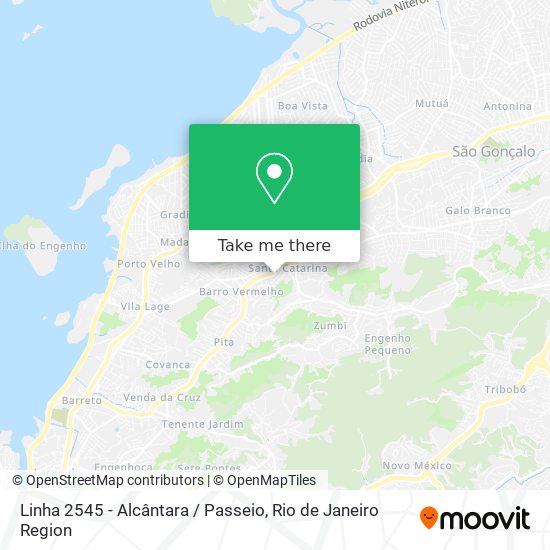 Mapa Linha 2545 - Alcântara / Passeio