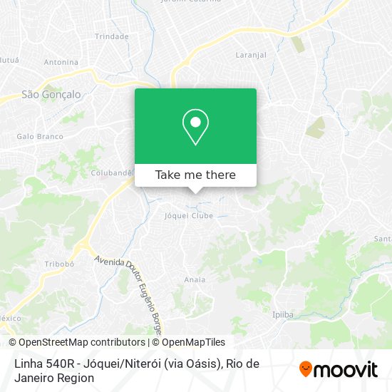 Linha 540R - Jóquei / Niterói (via Oásis) map