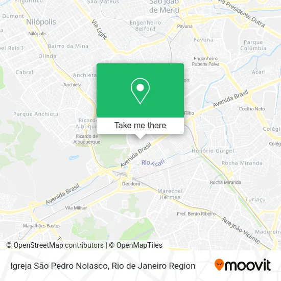 Mapa Igreja São Pedro Nolasco
