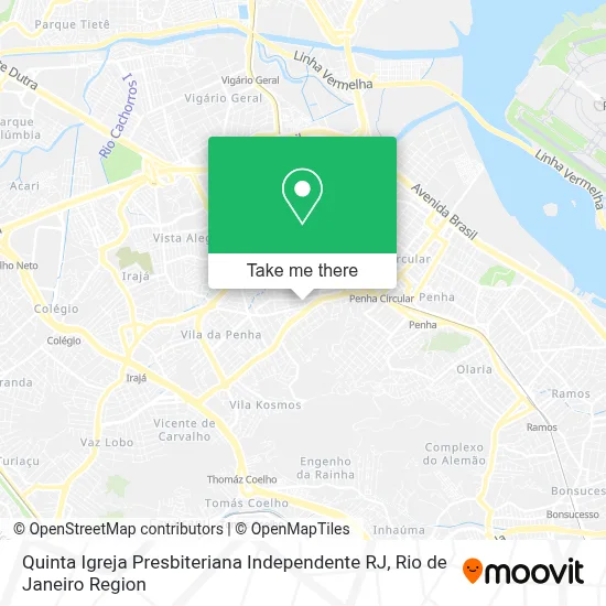 Quinta Igreja Presbiteriana Independente RJ map