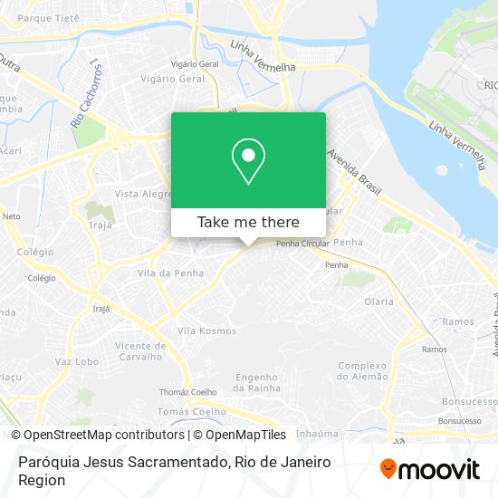 Paróquia Jesus Sacramentado map