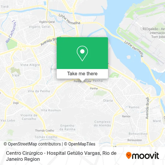 Centro Cirúrgico - Hospital Getúlio Vargas map