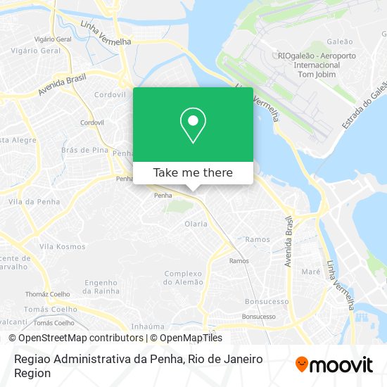 Mapa Regiao Administrativa da Penha