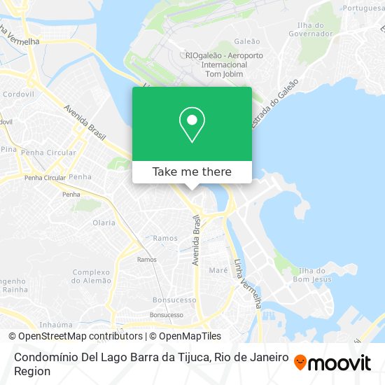 Mapa Condomínio Del Lago Barra da Tijuca