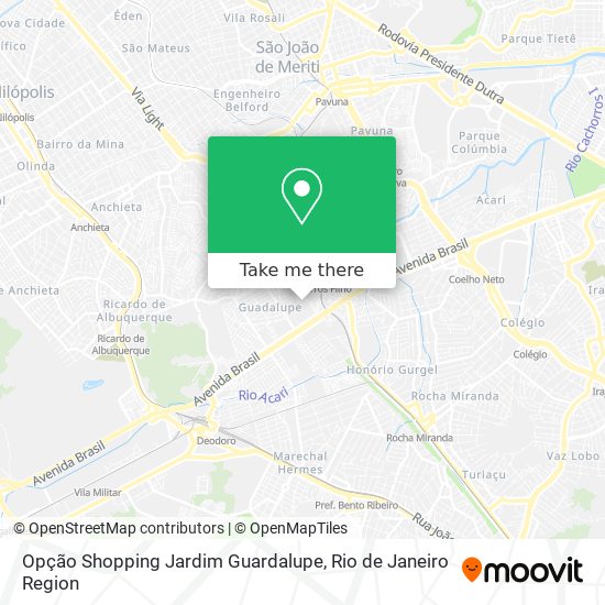 Opção Shopping Jardim Guardalupe map