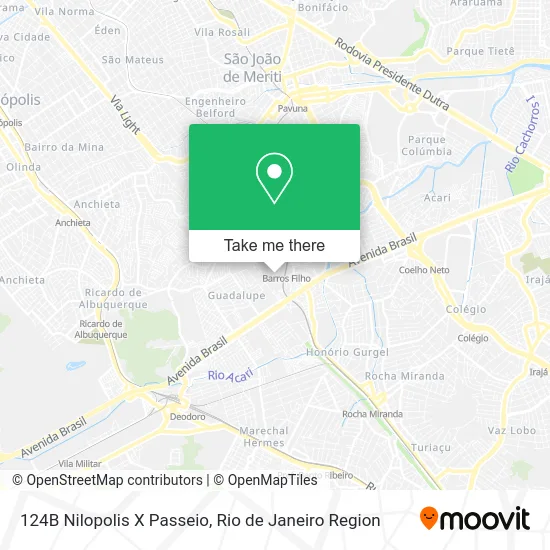 124B Nilopolis X Passeio map