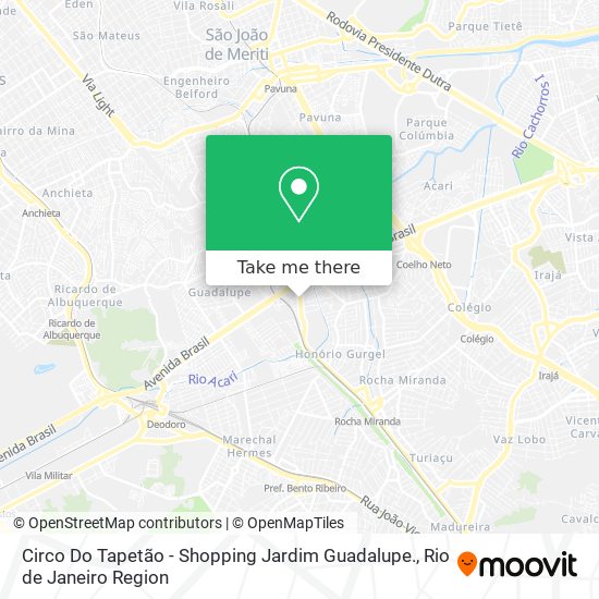 Mapa Circo Do Tapetão - Shopping Jardim Guadalupe.