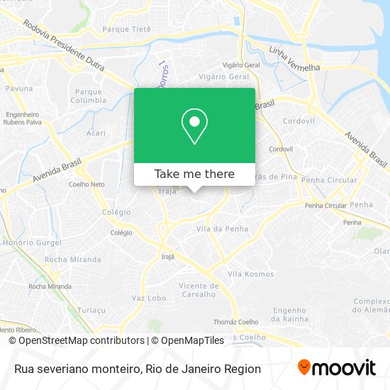 Rua severiano monteiro map