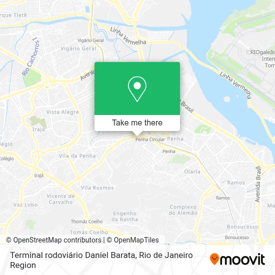 Terminal rodoviário Daniel Barata map