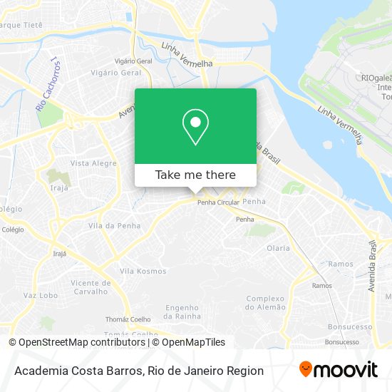 Mapa Academia Costa Barros