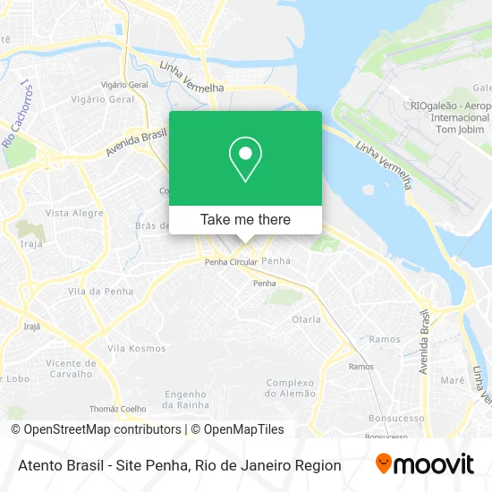 Atento Brasil - Site Penha map