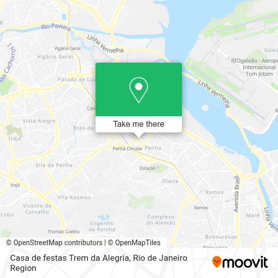 Casa de festas Trem da Alegria map