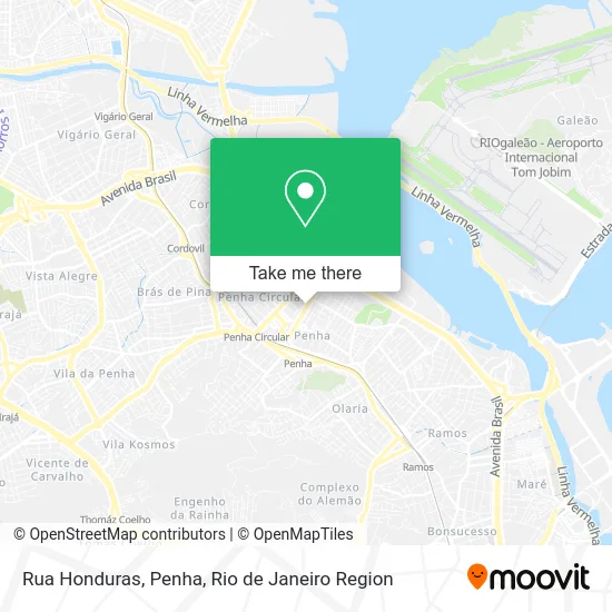 Rua Honduras, Penha map
