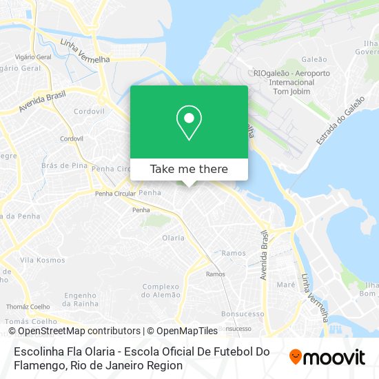 Escolinha Fla Olaria - Escola Oficial De Futebol Do Flamengo map