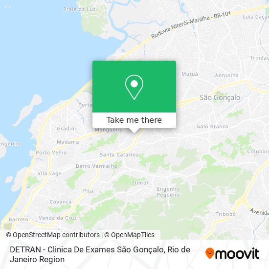 DETRAN - Clinica De Exames São Gonçalo map