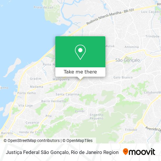 Justiça Federal São Gonçalo map