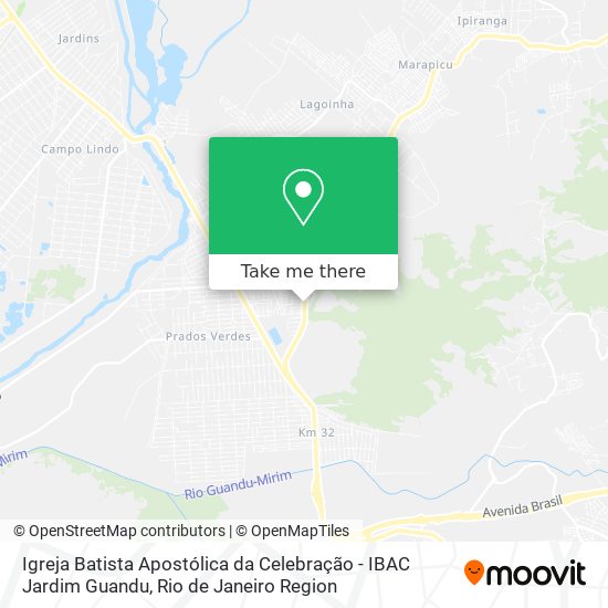 Mapa Igreja Batista Apostólica da Celebração - IBAC Jardim Guandu