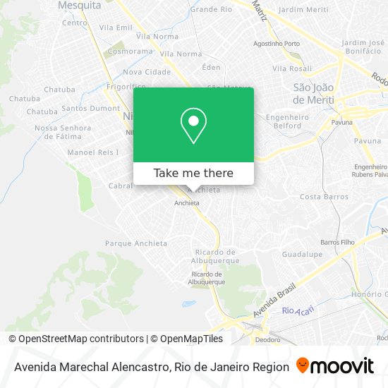 Mapa Avenida Marechal Alencastro