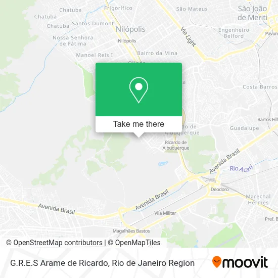 G.R.E.S Arame de Ricardo map