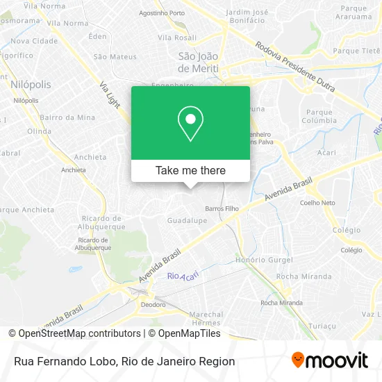 Rua Fernando Lobo map