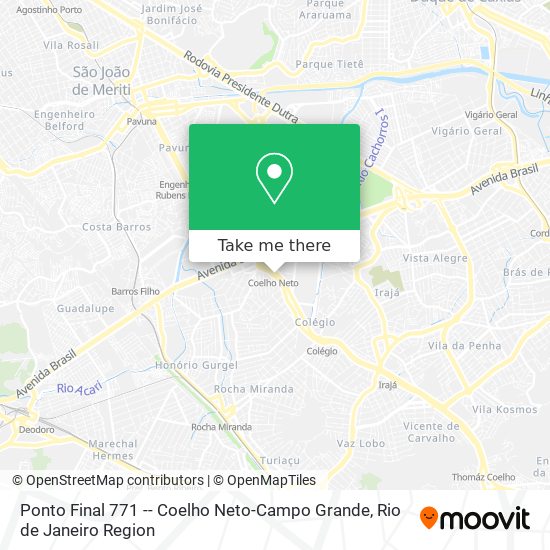 Mapa Ponto Final 771 -- Coelho Neto-Campo Grande