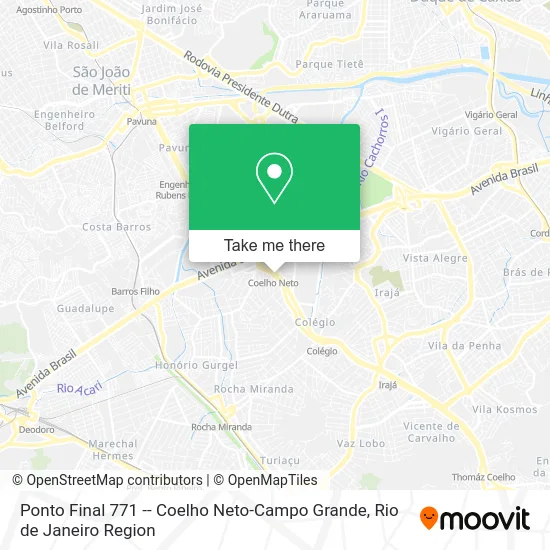 Ponto Final 771 -- Coelho Neto-Campo Grande map