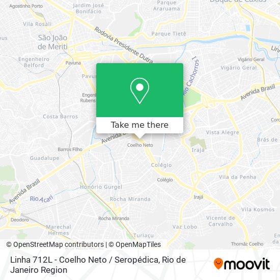 Linha 712L - Coelho Neto / Seropédica map