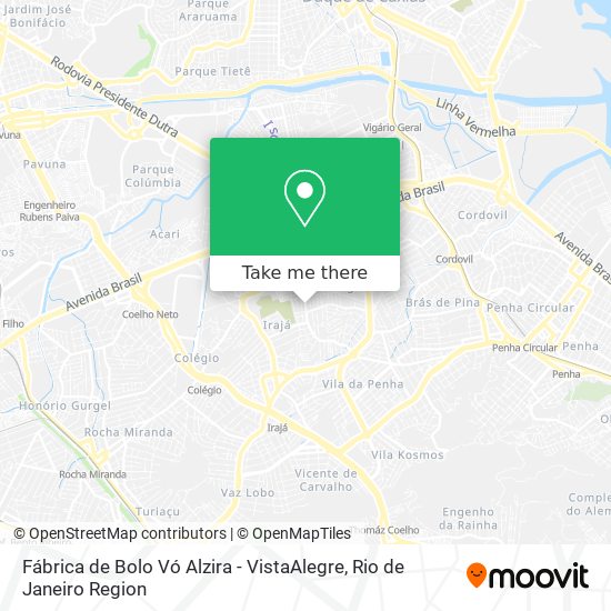 Fábrica de Bolo Vó Alzira - VistaAlegre map