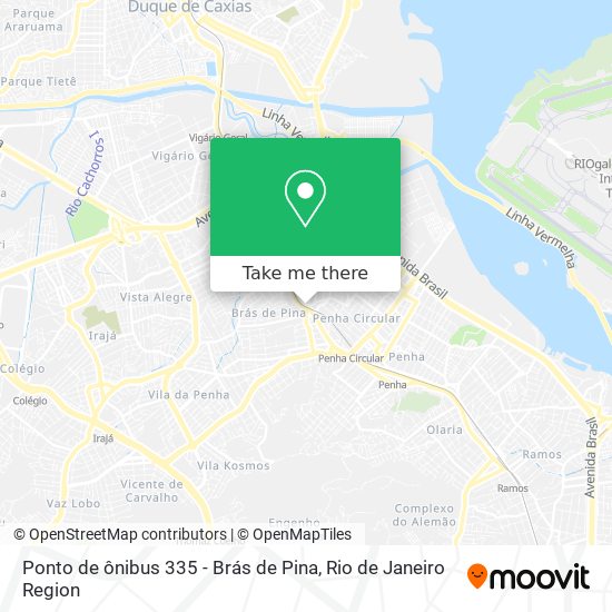 Ponto de ônibus 335 - Brás de Pina map