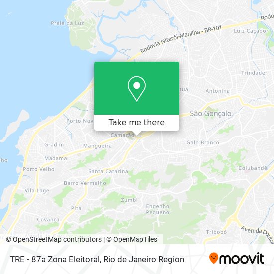 TRE - 87a Zona Eleitoral map