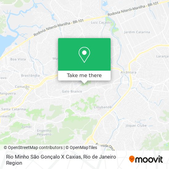 Rio Minho  São Gonçalo X Caxias map